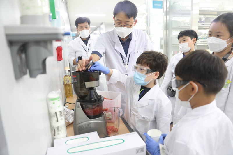 쥬스만들기 실습 사진